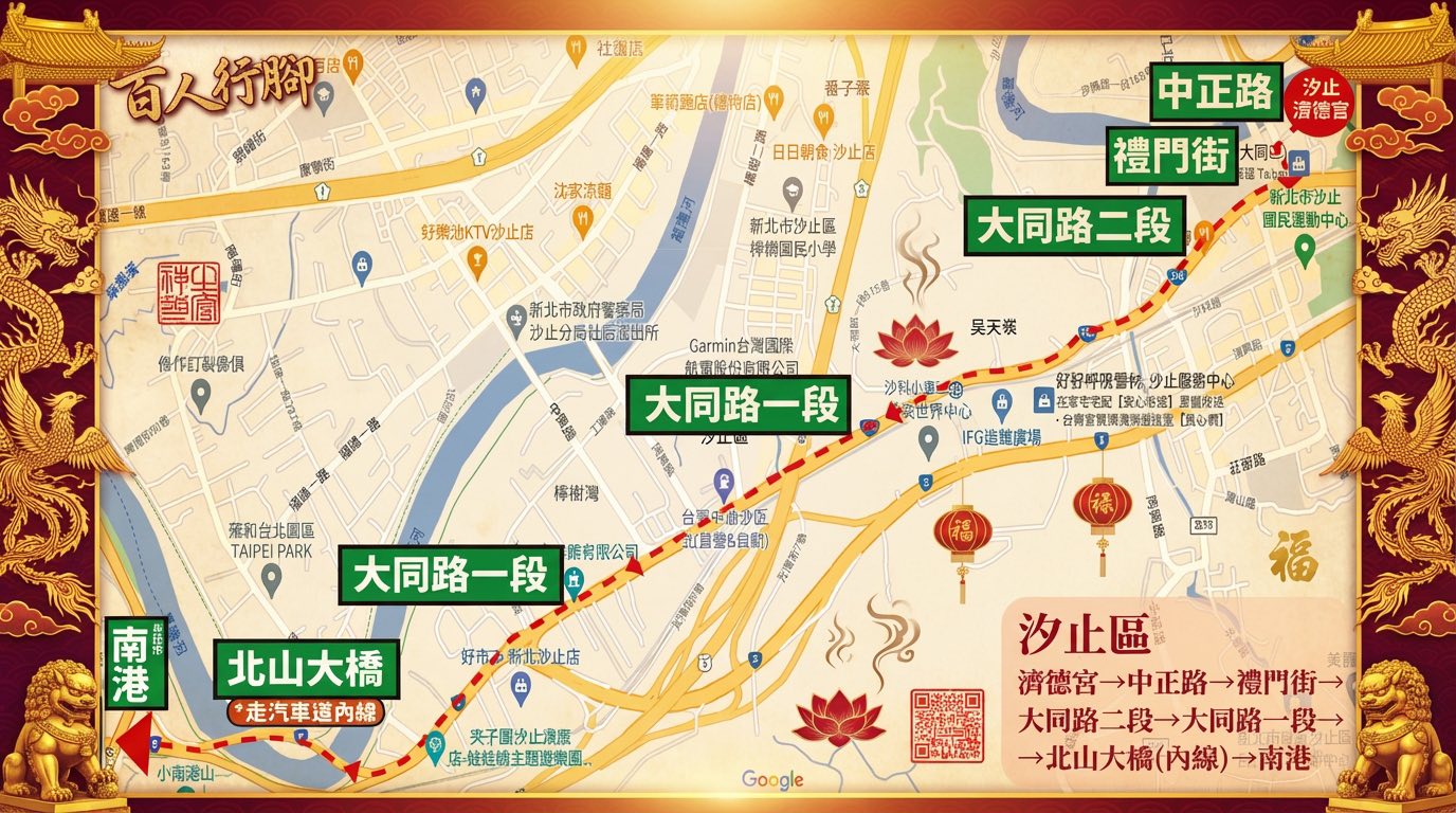 汐止濟德宮-廟宇公告最新消息-2026濟德宮百人行腳松山｜路線公開